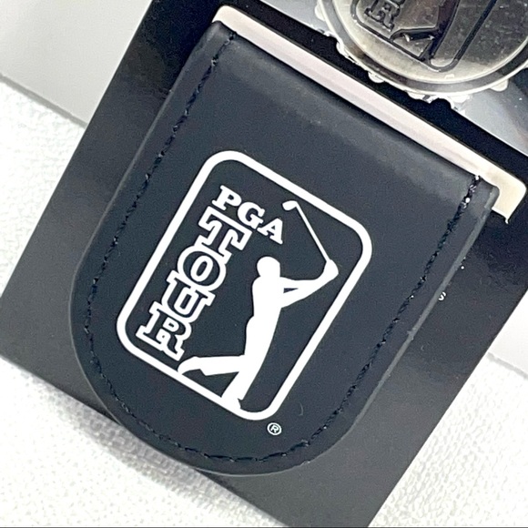 PGA Tour Golf Metallic Pocket Clip Unisex With Ball Marker Caviar Black New - Picture 13 of 16